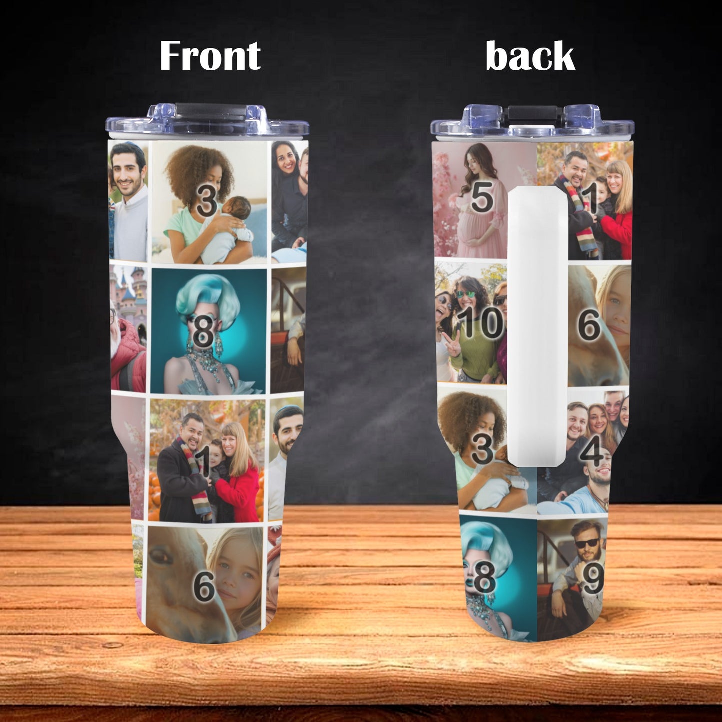 Color Grid 40oz Tumbler with Handle