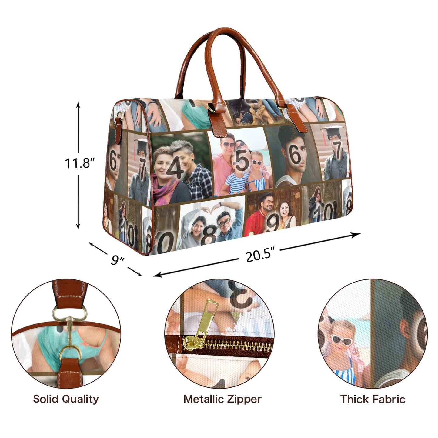 FotoBag Original Color (Brick Layer) with Brown Accents