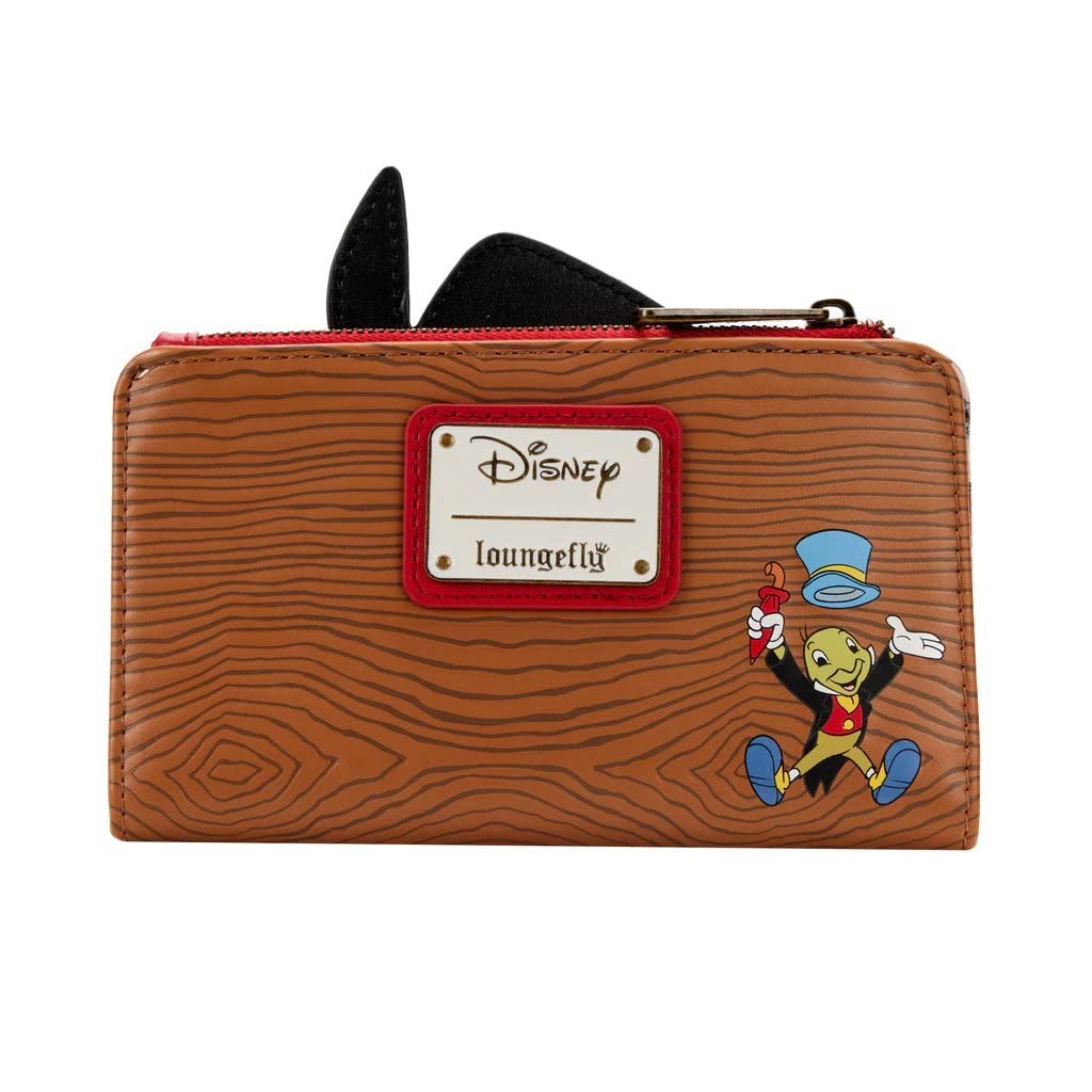 Loungefly Disney Pinocchio Peeking Faux Leather Flap Wallet