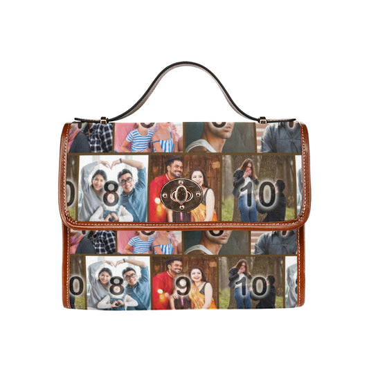 The Boston FotoBag Color (Brick Layer) with Brown Accents
