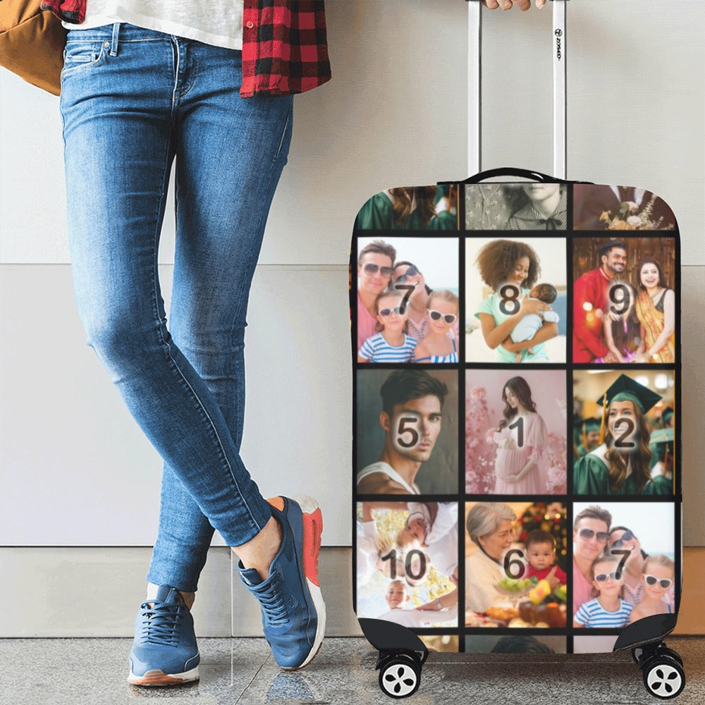 Color Grid Luggage Cover/Medium 22"-25"
