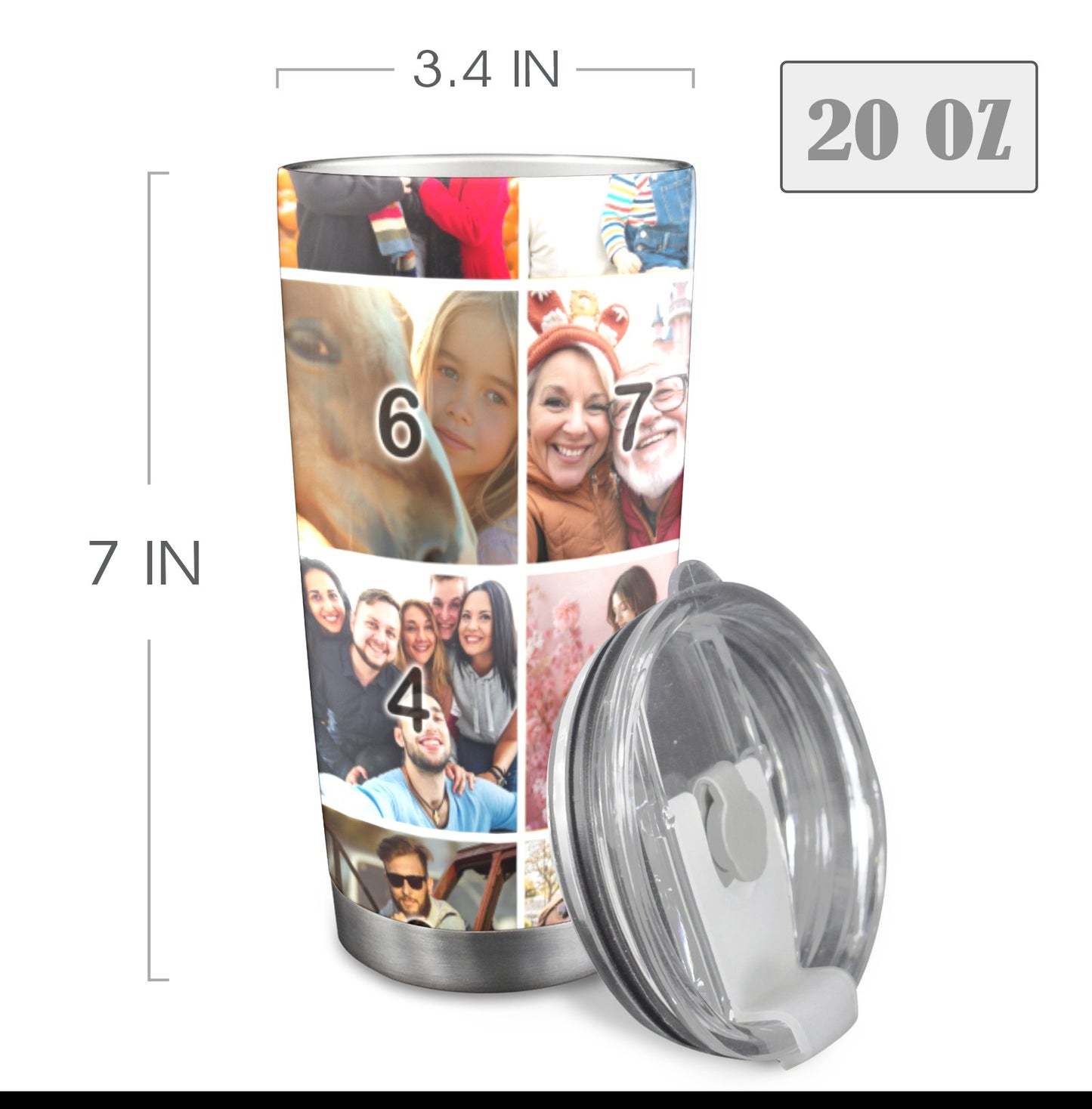 Color Grid 20oz Mobile Tumbler